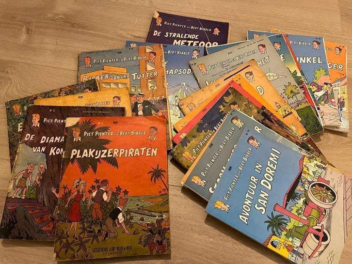 Piet Pienter en Bert Bibber strips (21 stuks), Boeken, Stripverhalen, Gelezen, Meerdere stripboeken, Ophalen