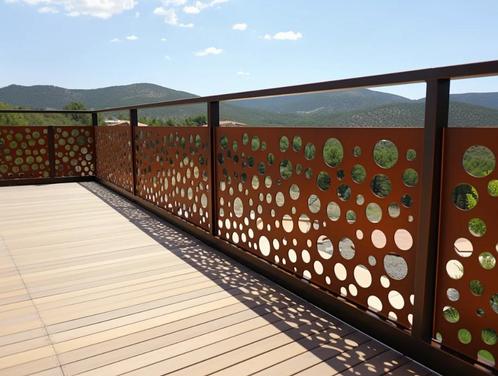 Corten Staal Hekwerken -Panelen, Poorten en Balustrades  CNC, Tuin en Terras, Tuinhekken en Hekwerk, Nieuw, Tuinhek, Overige materialen