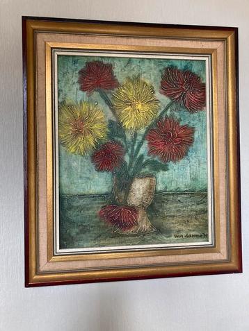 Schilderij bloemen, Antiek en Kunst, Kunst | Schilderijen | Klassiek, Ophalen