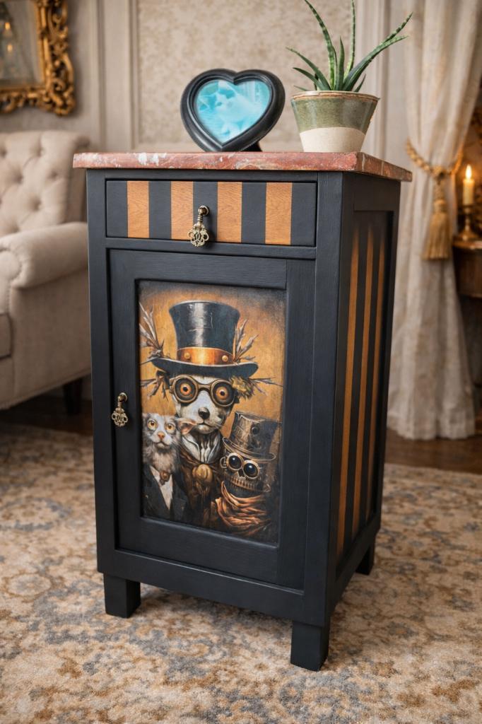 Bijzet kastje met marmer tablet, Antiek en Kunst, Antiek | Meubels | Kasten, Ophalen