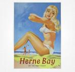 Vintage travel railway poster A4 Herne Bay On the Kent coast, Ophalen of Verzenden, Nieuw, A4 of kleiner, Rechthoekig Staand