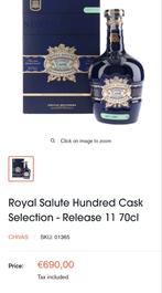 Chivas Royal Salute Hundred Cask Selection Limited Edition !, Verzamelen, Wijnen, Ophalen of Verzenden, Zo goed als nieuw