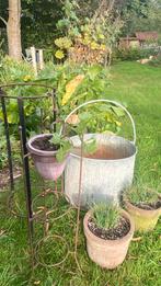 Zinken ronde water ketel, Tuin en Terras, Bloembakken en Plantenbakken, Ophalen, Gebruikt, Rond, 30 tot 60 cm