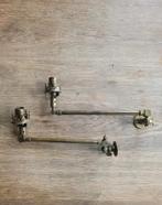 Ancienne paire d'appliques murales orientables en laiton, Enlèvement ou Envoi