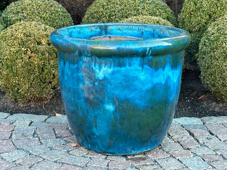 grand pot de fleurs émaillé - diam. 52 cm - résistant au gel, Jardin & Terrasse, Pots de fleurs, Terracotta, Intérieur, Balcon