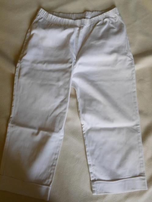 Claude Arielle witte cropped broek maat 42-44, Kleding | Dames, Broeken en Pantalons, Gedragen, Maat 42/44 (L), Wit, Driekwart
