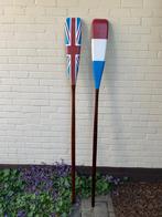 Roeiriemen hout met vlag decoratie, Utilisé, Enlèvement ou Envoi