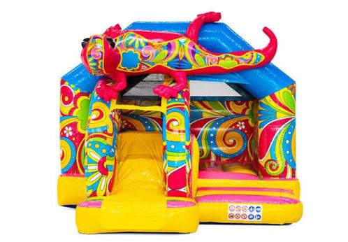 Springkasteel Slide Combo Paradise Island Te Huur, Hobby en Vrije tijd, Feestartikelen | Verhuur, Nieuw, Ophalen