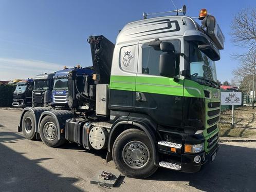 Scania R500 V8 6x2 TRACTOR + CRANE MKG HLK 231 HP (23tm) - 4, Auto's, Vrachtwagens, Bedrijf, ABS, Elektrische ramen, Scania, Diesel