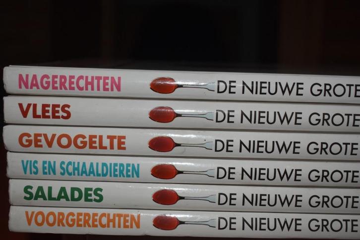 6 delige reeks kookboeken, Boeken, Kookboeken, Zo goed als nieuw, Voorgerechten en Soepen, Hoofdgerechten, Taart, Gebak en Desserts