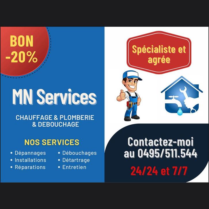 Plombier chauffagiste, Diensten en Vakmensen, Loodgieters en Installateurs, Installatie, Onderhoud, Reparatie, 24-uursservice