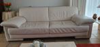 Salon, natuzzi,  wit leer, Huis en Inrichting, Ophalen, Gebruikt, Overige maten, Rechte bank