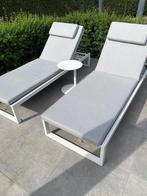 ligzetels alu wit gelakt met comfortabele kussens, Tuin en Terras, Ophalen, Zo goed als nieuw, Aluminium, Verstelbaar