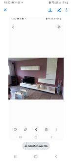 Ensemble TV mural blanc, Enlèvement, Utilisé, Autres matériaux, Contemporain