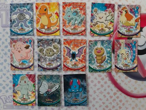 13 pokemon topps tv 1999 kaarten (2 foil), Hobby en Vrije tijd, Verzamelkaartspellen | Pokémon, Zo goed als nieuw, Meerdere kaarten