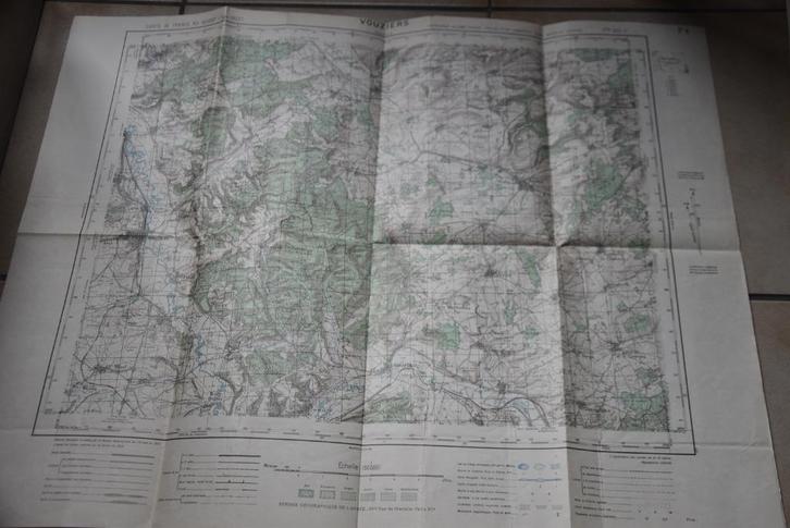 Carte militaire Vouziers, Collections, Objets militaires | Général, Enlèvement ou Envoi