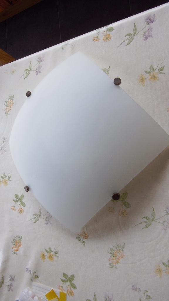 Plafondlamp - modern design, Huis en Inrichting, Lampen | Plafondlampen, Zo goed als nieuw, Glas, Metaal, Ophalen of Verzenden