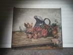 huile sur toile nature morte signe jeanne paquet, Antiek en Kunst, Ophalen of Verzenden