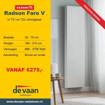 SOLDEN designradiator Faro Verticaal ook bovenaansluiting, Enlèvement, Radiateur, Neuf, 800 watts ou plus