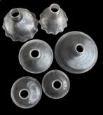 Set Holophane lampekappen geribbeld – antiek - industrieel, Enlèvement