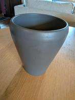 Superbe vase/pot de fleurs vintage gris mat, Enlèvement