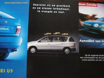 Toyota Corolla Indigo/Picnic TD/Corolla Brochure LOT van 3 beschikbaar voor biedingen