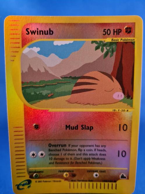 Swinub 108/144 - Skyridge (Reverse Holo), Hobby en Vrije tijd, Verzamelkaartspellen | Pokémon, Gebruikt, Verzenden