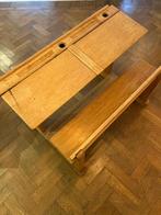 Ancien bureau d'école, en bois nu., Maison & Meubles, Maison & Meubles | Autre, Enlèvement, Utilisé