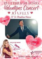 2 tickets JO VALLY Valentijnsconcert, Tickets en Kaartjes, Concerten | Nederlandstalig, Twee personen, Februari, Levenslied