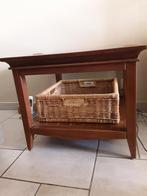 Mooi meubelstuk,bijzettafel met melkglas,rieten mand,62cm, Enlèvement