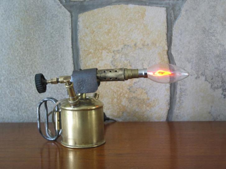 lampe d'ambiance lampe à souder upcycling, Antiquités & Art, Antiquités | Outils & Instruments, Enlèvement ou Envoi