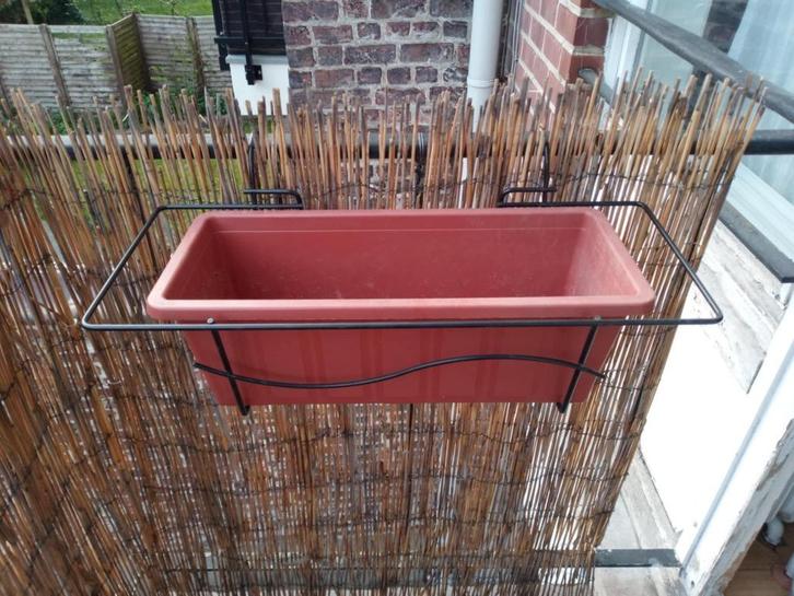 Balkonbak/plantenbak/plantenbak x4, Tuin en Terras, Bloembakken en Plantenbakken, Zo goed als nieuw, Metaal, Ophalen