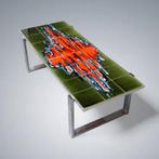 Table basse Vintage Céramique & Chrome De Nisco 1970's, Ophalen