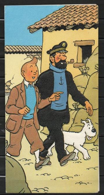 Carte gaufrée en relief : Tintin et Capitaine Haddock beschikbaar voor biedingen