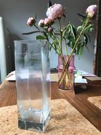 Transparante glazen vaas, Ophalen of Verzenden, Gebruikt, Glas
