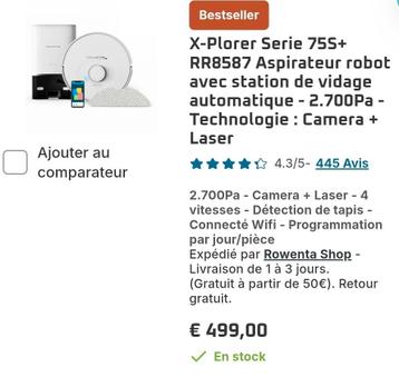Rowenta Xplorer 75S+ robotstofzuiger NIEUW met garantie beschikbaar voor biedingen