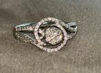 witgouden ring met diamanten, Wit, Ophalen of Verzenden, Zo goed als nieuw, 17 tot 18