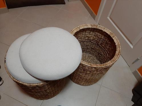 2 Poufs coffre, Maison & Meubles, Accessoires pour la Maison | Autre, Utilisé, Enlèvement