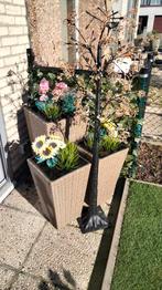 Bloembakken( 4 stuks ) 2 grotere , 2 kleine, Tuin en Terras, Planten | Fruitbomen, Ophalen