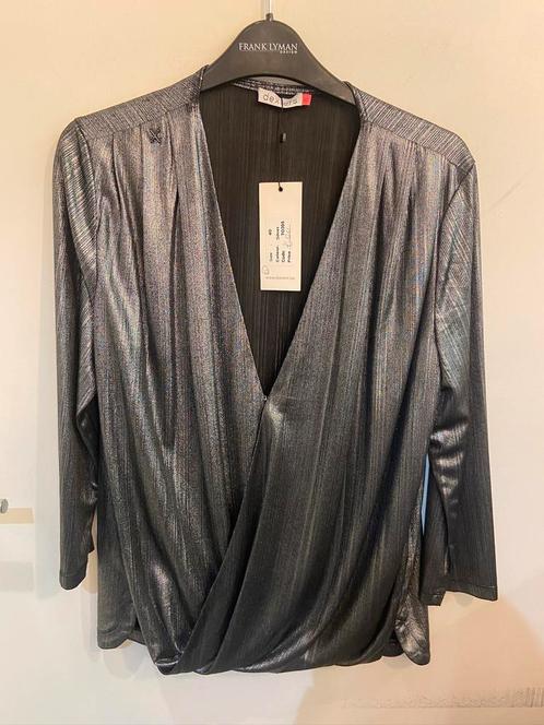 Dexters bloes stretch zwart zilver Maat 40 - Nieuw, Kleding | Dames, Blouses en Tunieken, Zo goed als nieuw, Maat 38/40 (M), Zwart