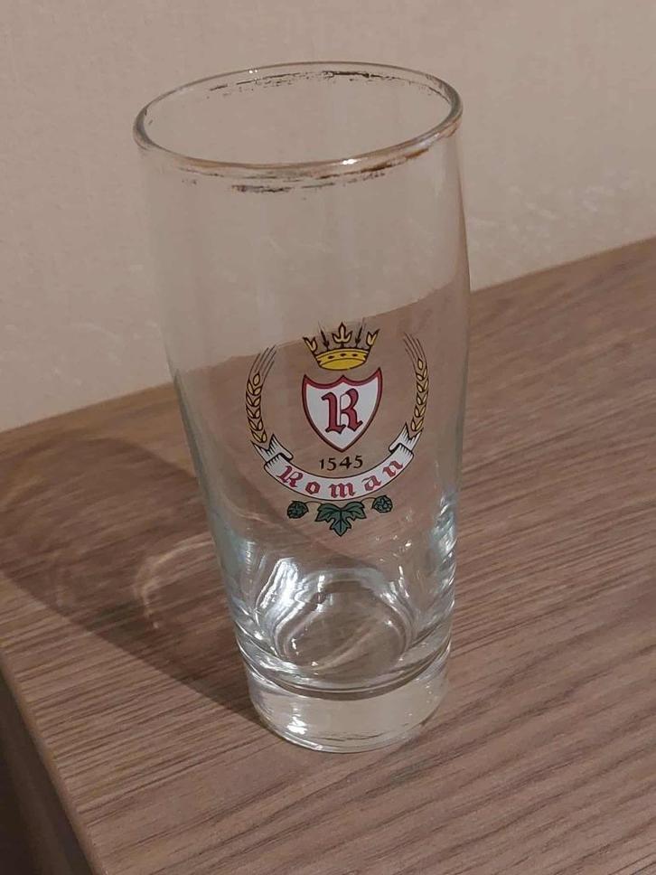 bierglas / Roman 1545 / Brouwerij Roman (Oudenaarde-Mater), Verzamelen, Glas en Drinkglazen, Gebruikt, Bierglas, Verzenden