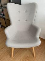 Beige/ grijze comfortabele stoel, Maison & Meubles, Chaises, Synthétique, Enlèvement, Une, Gris