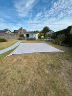 Schaduwdoek taupe 5x5m, Tuin en Terras, Ophalen, Gebruikt