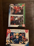 Puzzel Spiderman en Brandweerman Sam, Kinderen en Baby's, Speelgoed | Kinderpuzzels, Ophalen of Verzenden