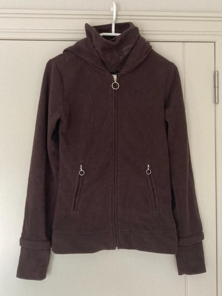 Warme fleece trui donkerbruine kleur, Kleding | Dames, Truien en Vesten, Gedragen, Maat 36 (S), Bruin, Ophalen of Verzenden