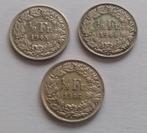 Lot 3x 1/2 frank zwitserland zilver 1943 1946 1944, Ophalen of Verzenden, Overige landen, Losse munt, Zilver