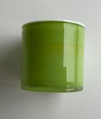 Klein bloempotje in groen glas met wit randje  8,5cm, Tuin en Terras, Ophalen, Zo goed als nieuw