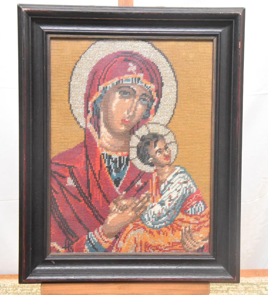 Textielwerk icoon Maria, Ophalen