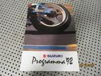Reclame Folder Poster Suzuki o.a. Kevin Schwantz RGV DR e.a., Ophalen of Verzenden, Zo goed als nieuw, Motoren