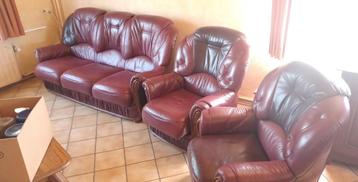Salon en cuir, Enlèvement, Utilisé, Cuir, Salon en cuir année 90